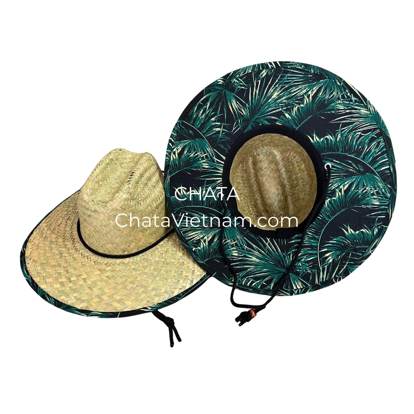 Straw Sun Hat Wholesale Handwoven Tropical Palm Lining L3919