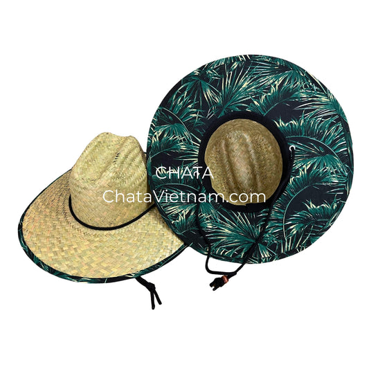 Straw Sun Hat Wholesale Handwoven Tropical Palm Lining L3919