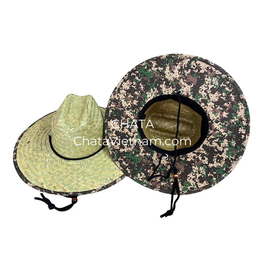 Summer Hats For Women Wholesale Handwoven Digital Camo Lining L3915
